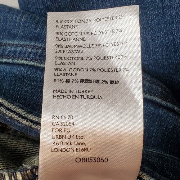 Free People We the Free Womens Size 26 Sabrina Distressed Skinny Jeans Blue - Picture 9 of 9